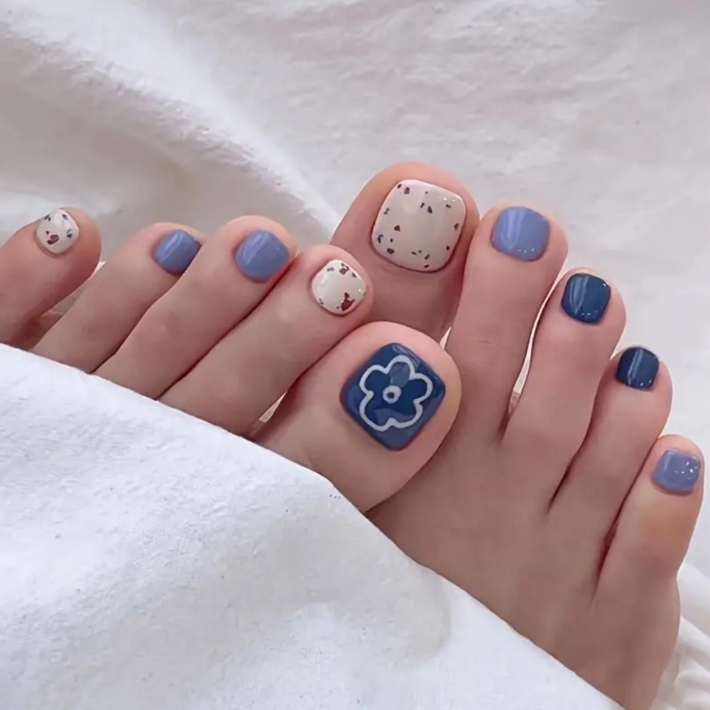 24 Pieces Fake Toe press on nails